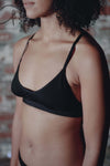 BASERANGE knitted stretch bra BRXX black
